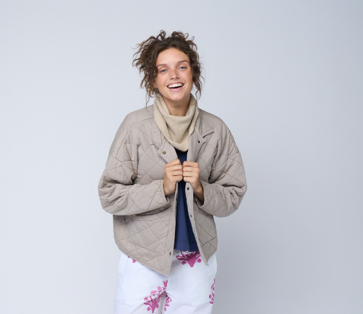 and for Good - Wholesale Jas - Dames - Gewatteerd jasje Countryside in kleur Pebble11