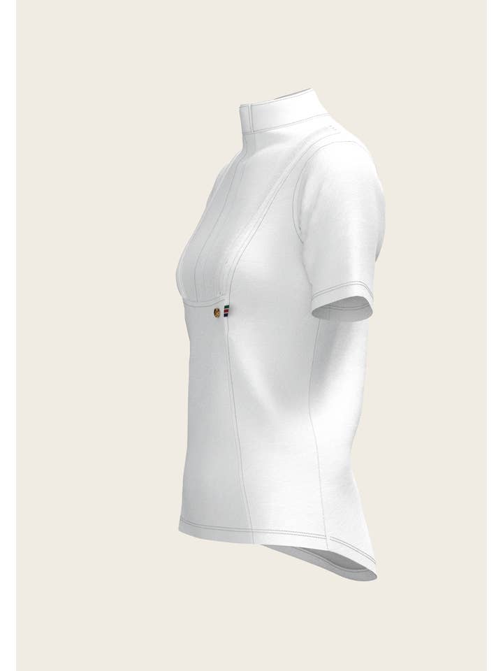 Espoir Equestrian – wholesale T-shirt – women's – Short Pleated Short Sleeve Show Shirt7