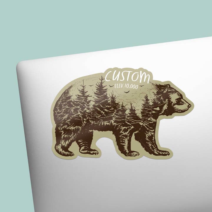 Sentinel Supply - Wholesale Sticker - Custom Bear Stickers - Mountain Name Drop Nature Decals3