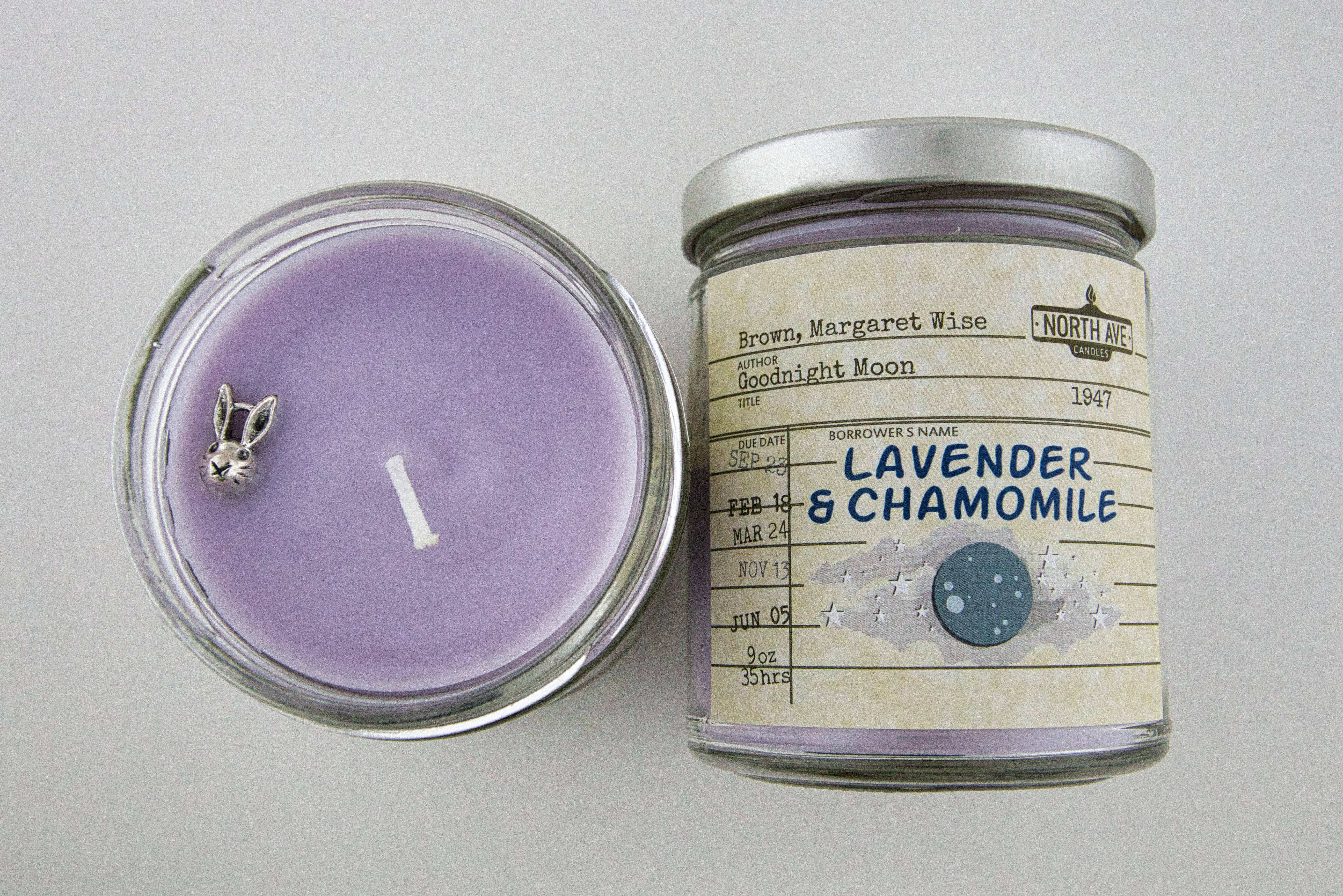 North Ave Candles - Wholesale Jar/Filled Candle - Book Candle / Goodnight Moon / bookstore merch1