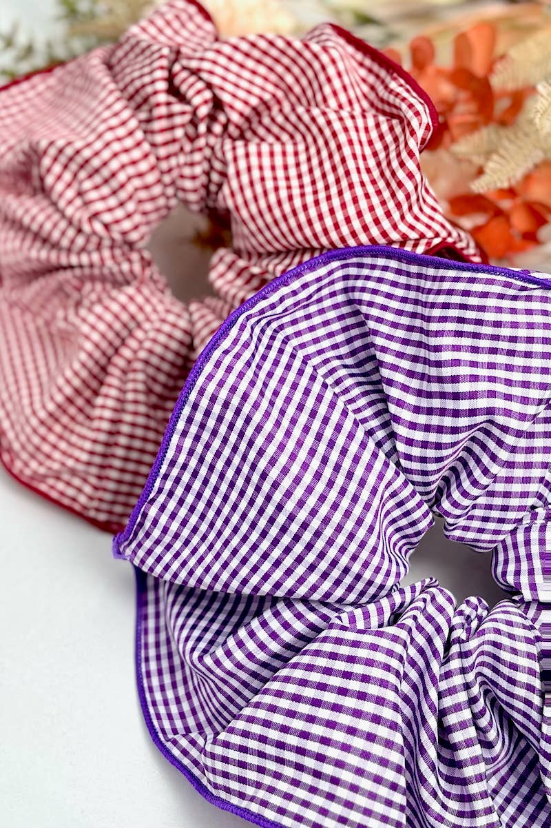 BYREN | ÉLINE L'ATELIER - Wholesale Scrunchie - Women's - Gingham check scrunchie 20cm FQ572