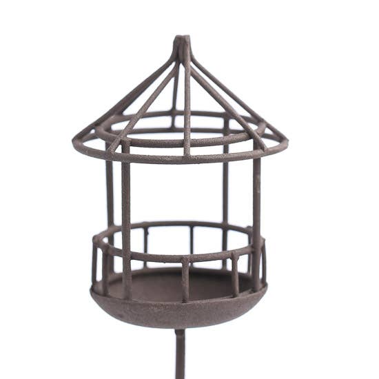 Factory Direct Craft - Wholesale Doll accessory kit – Kids - Miniature Rustic Wire Birdcage on Stake3