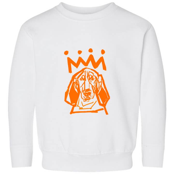 Sudadera juvenil naranja y blanca Hound para venta al por mayor de Stadium Shoppe & Co