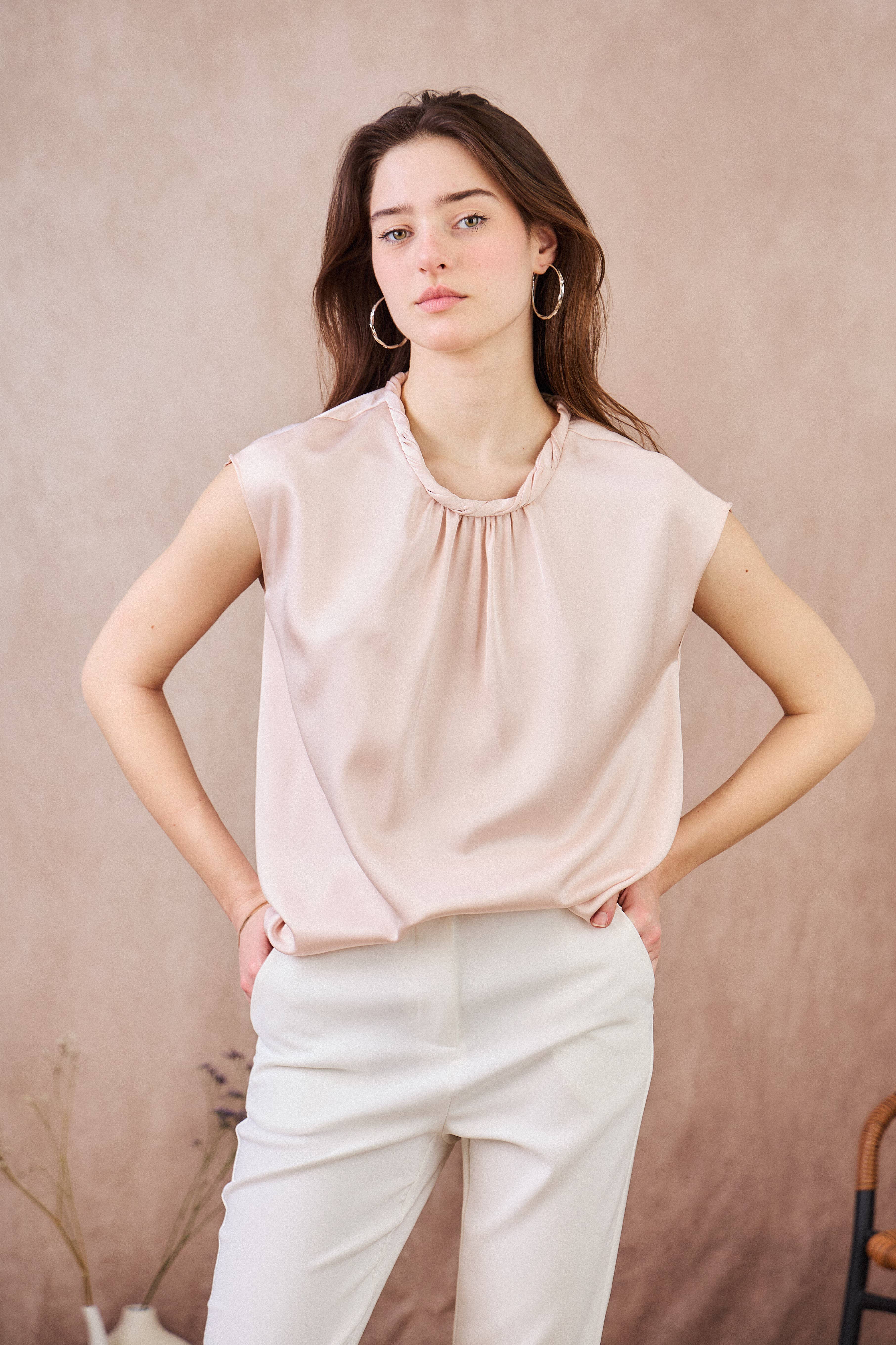 LULUMARY - Wholesale Blouse - Women's - Satin top H161A9
