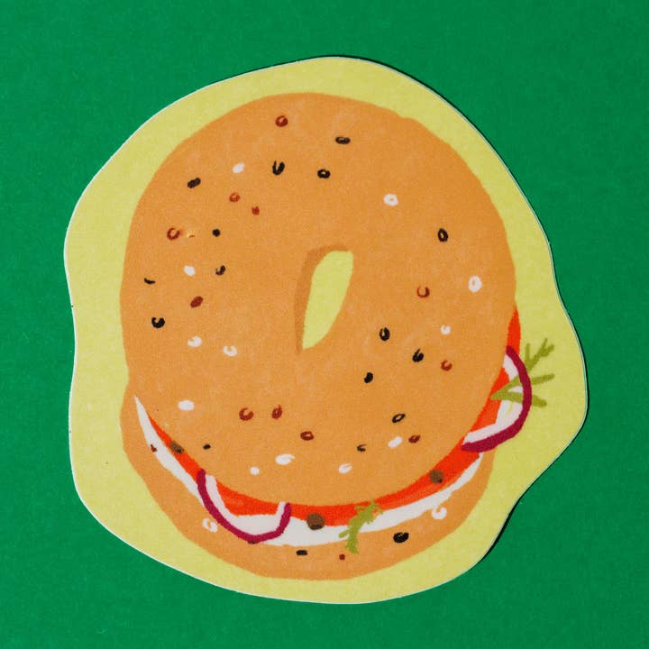 Autocolante em Vinil Lox Bagel por atacado de Mel Andrel