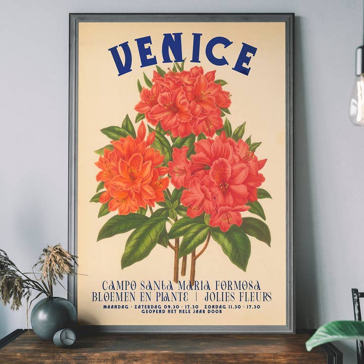 Venice Vintage Bouquet Floral Poster Print for wholesale by Ink & Drop