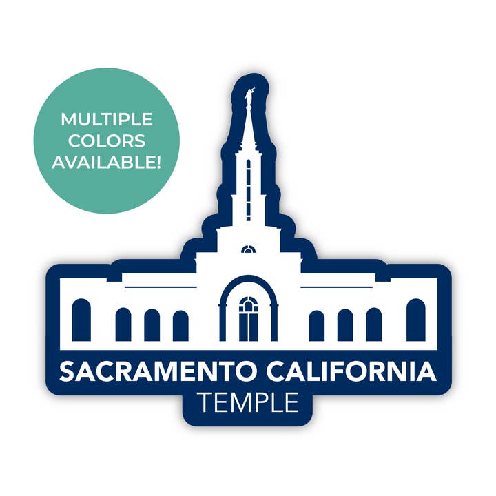 Sacramento California Temple Sticker for wholesale by JasmineTreeDesign