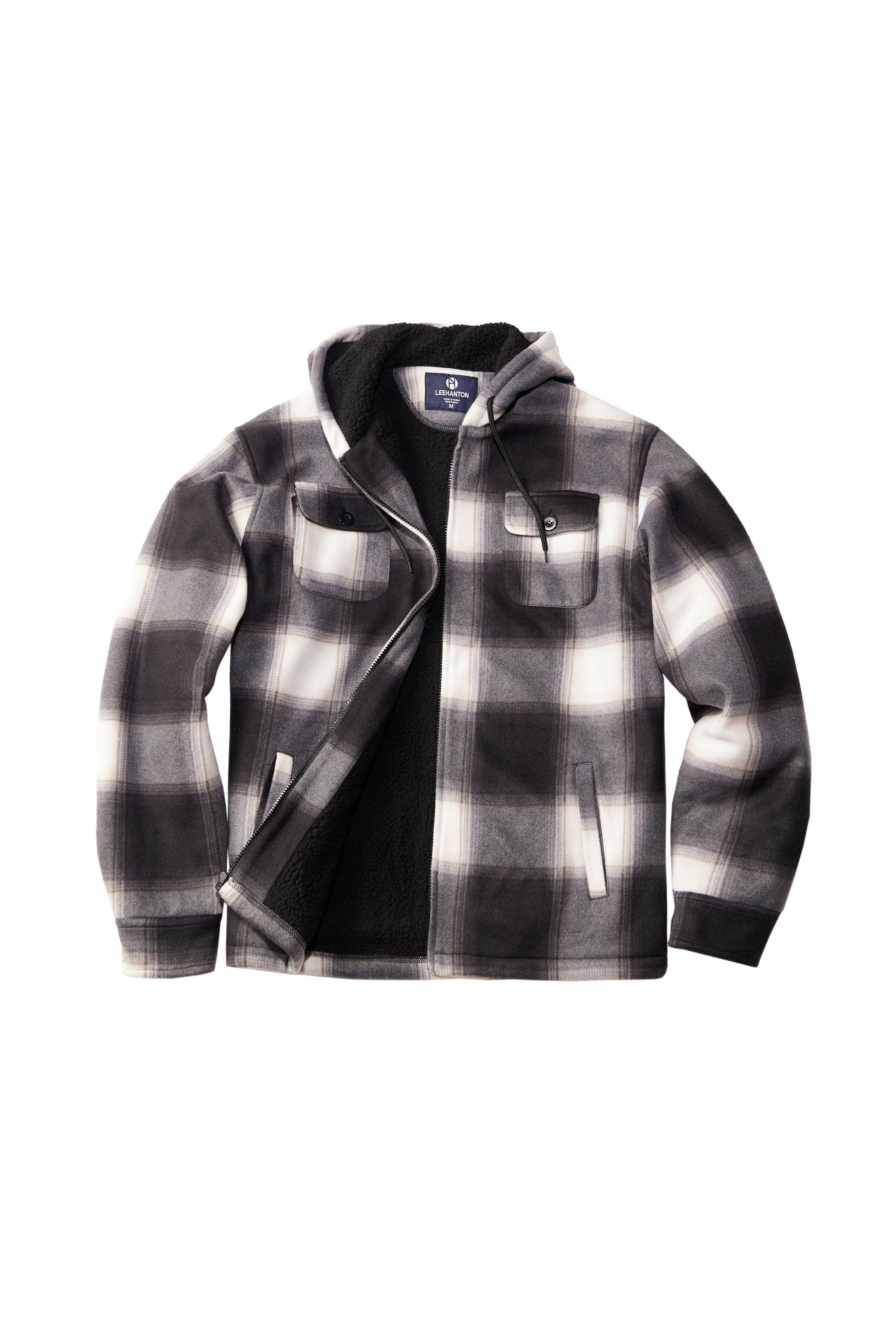 LeeHanTon - Wholesale Jacket - Men's - LeeHanTon Men's Hooded Sherpa Lined Plaid Jacket8