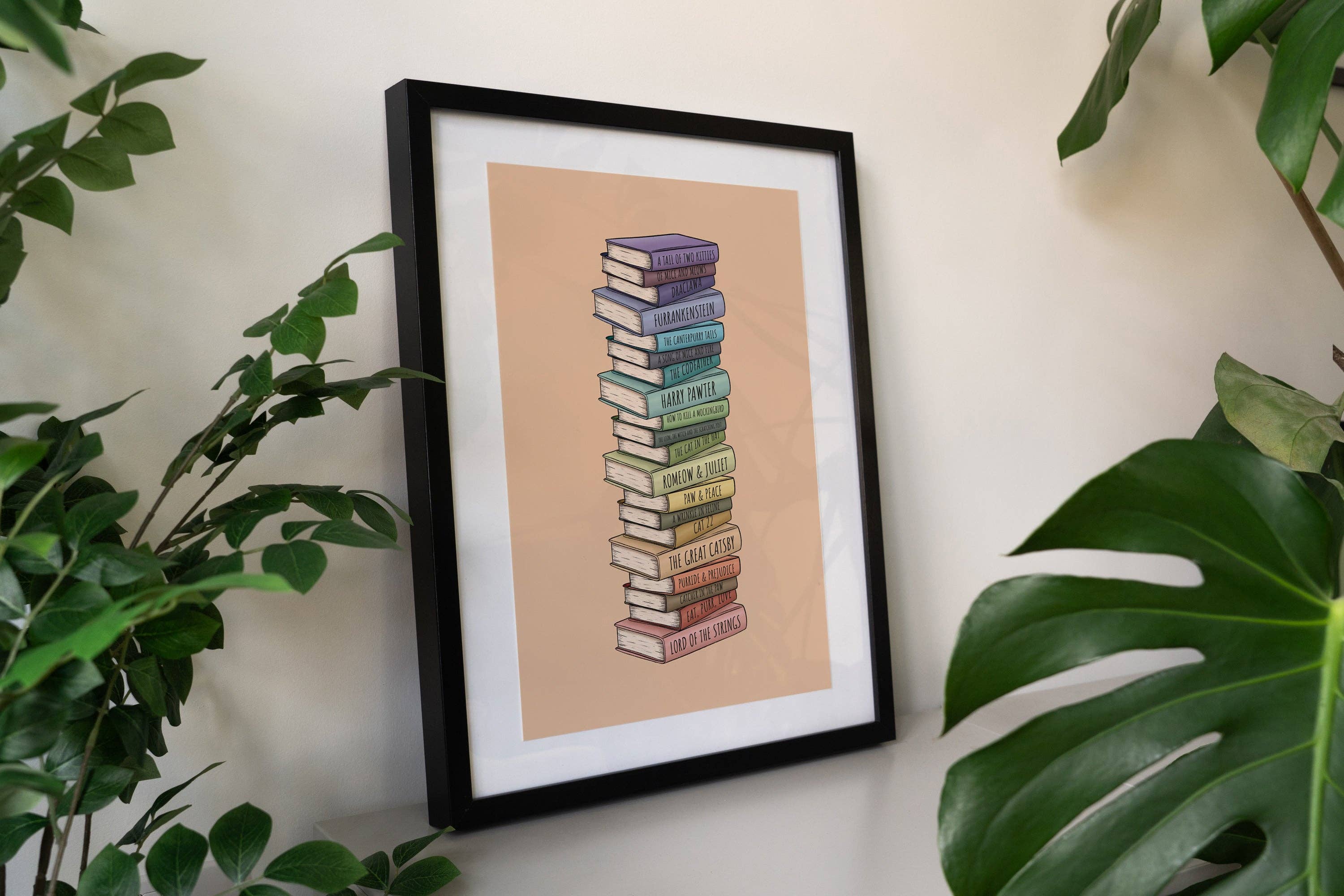 Hayley Jade Design Studio - Wholesale Art Print - Cat Book Puns Art Print2