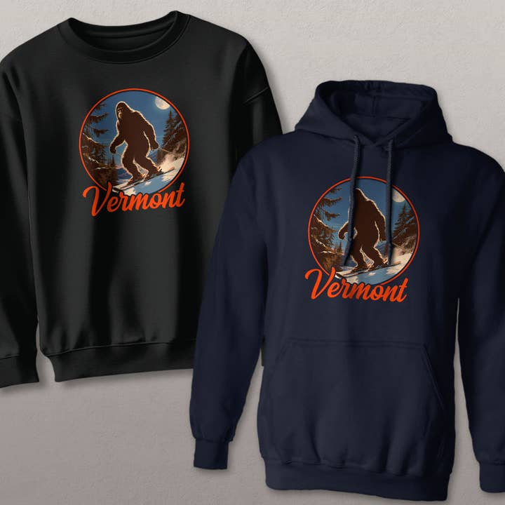 Vermont Bigfoot Ski Volwassenen Sweatshirt of Hoodie Unisex voor wholesale door RetroPlanet