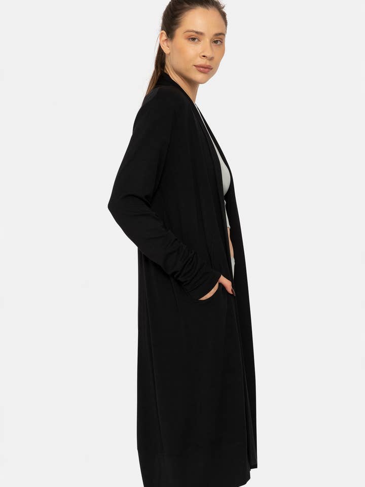 Mono B - Wholesale Cardigan - Women's - Luxe Draped Cardigan5