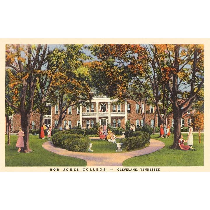 Found Image Press - Vente Assortiments de papeterie/cartes - Carte de vœux TN-109 Bob Jones College, Cleveland, Tennessee