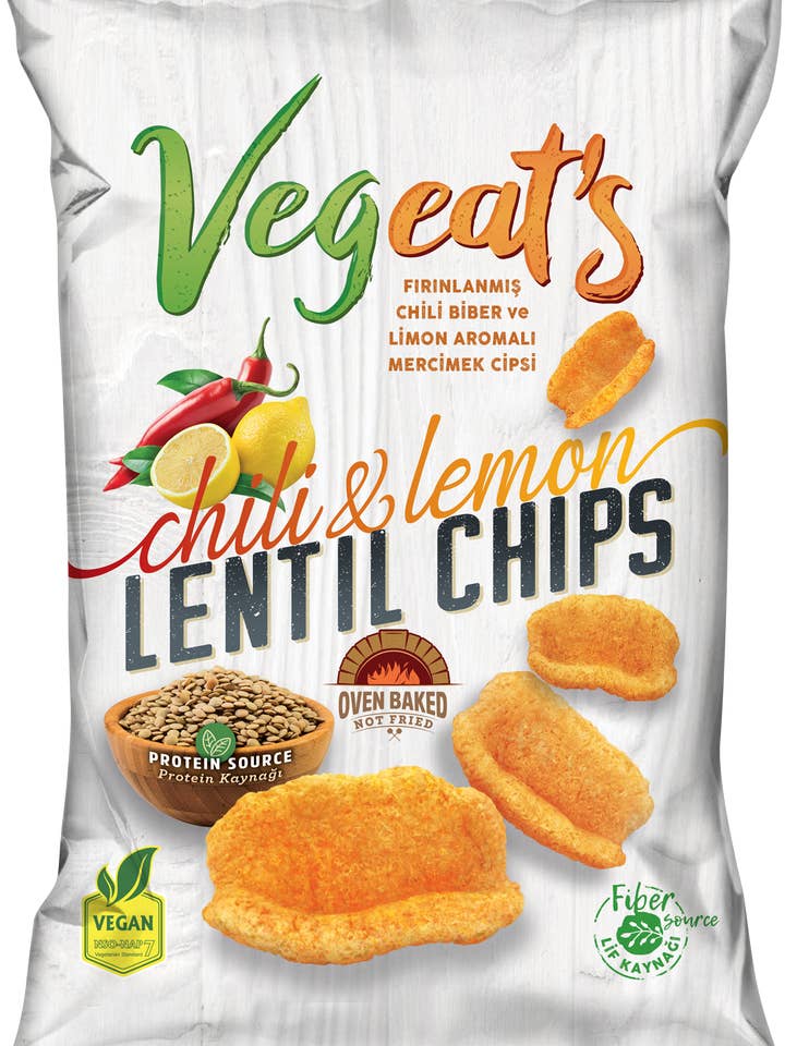 Vegeats Lentil Chips – Chili & Lemon 50g | Oven-Baked for wholesale by Nova Brands