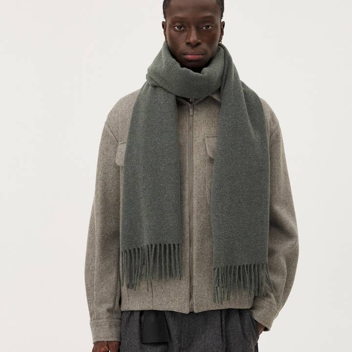 NOYOCO - Wholesale Scarf - Unisex - Unisex Scarf Odda Green1