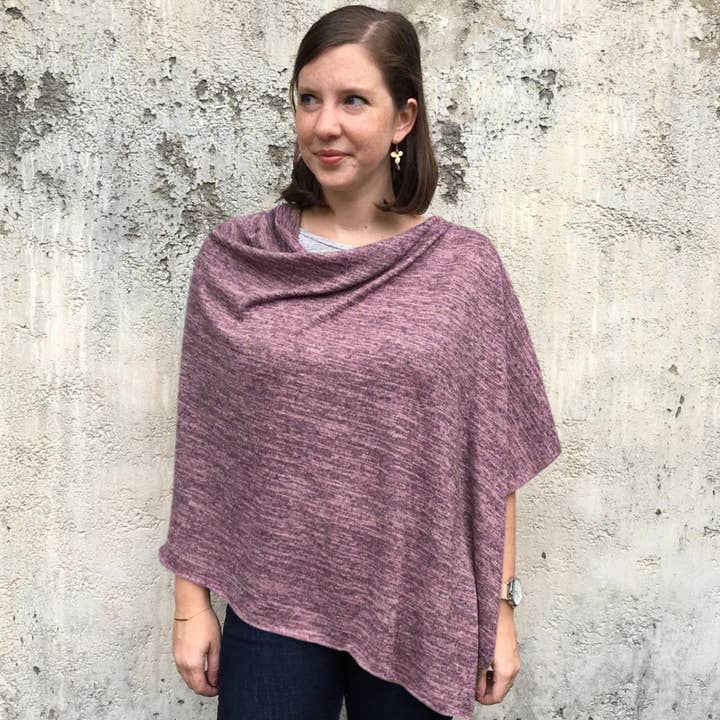 Dana Herbert – wholesale Poncho – Women's – Heather Jersey Poncho6