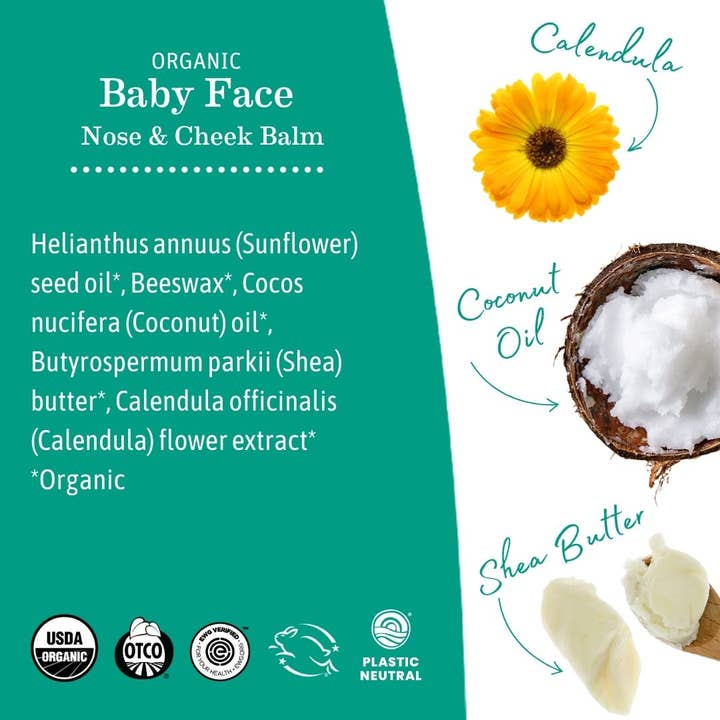 Earth Mama Organics - Wholesale Body Balm/Butter - Baby - Organic Baby Face Nose and Cheek Balm2