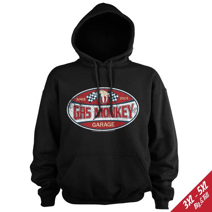 Gas Monkey Garage Since 2004 Label Big & Tall Hoodie for wholesale by Hybris Production AB
