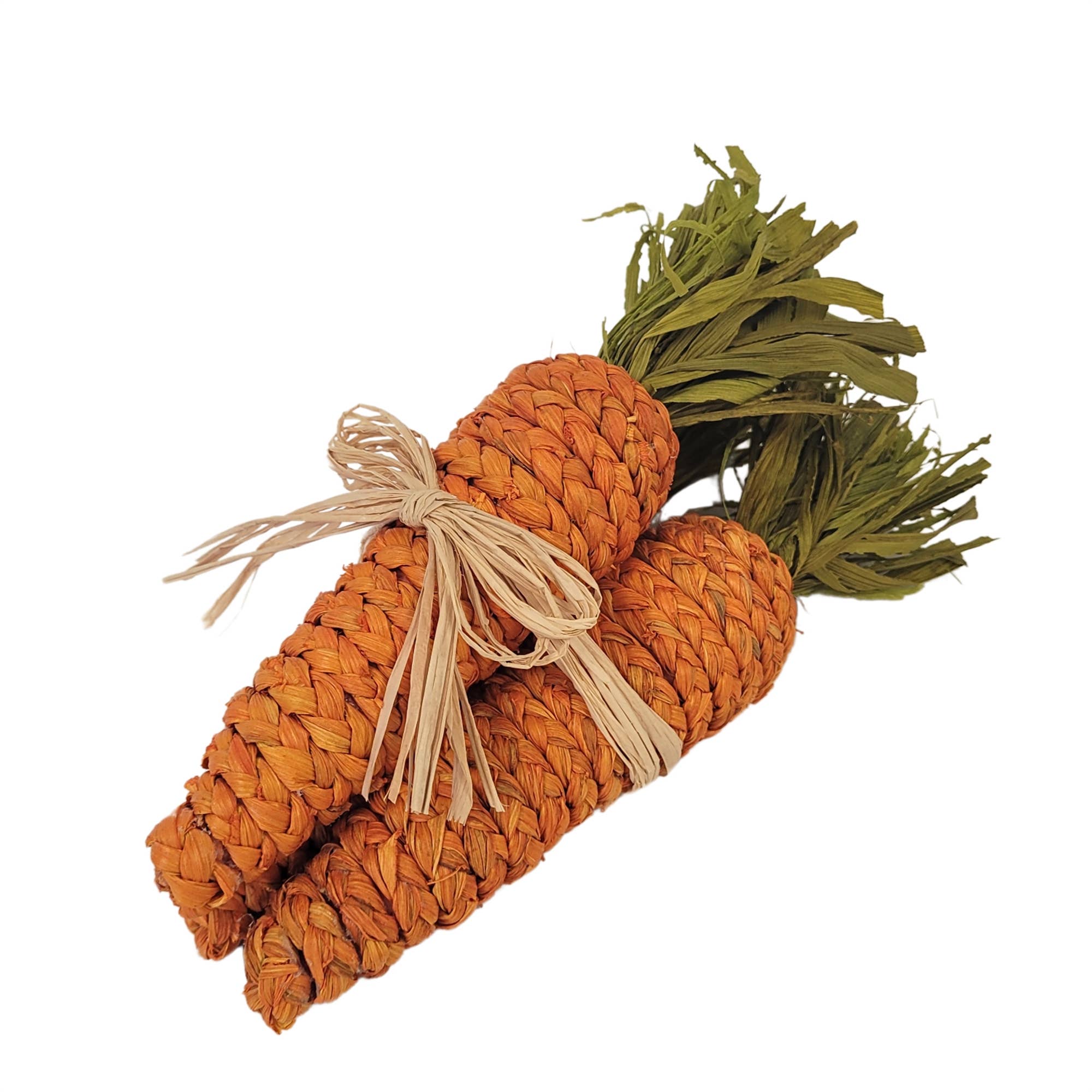 David Christopher's Collection - Wholesale Decorative Tabletop Object - Easter Braided Carrot Bundle of 3 - 9"0