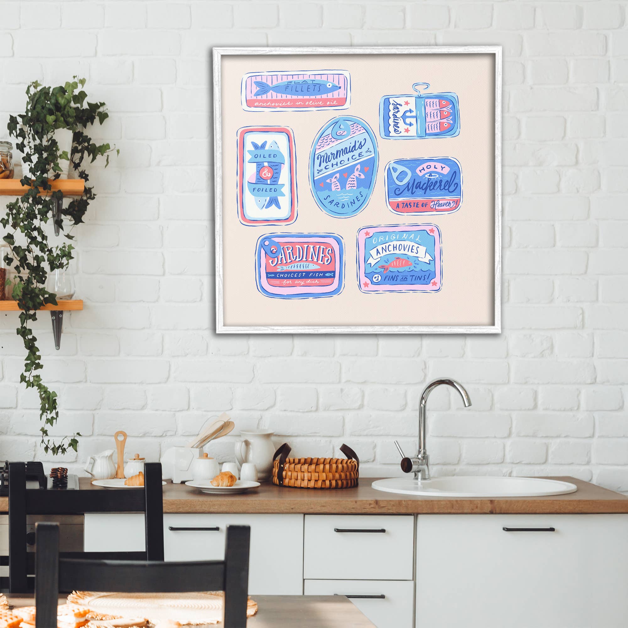 Stupell Industries – Großhandel Wandschild – Verschiedene Dosenfisch-Meeresfrüchte - Gerahmte Wandkunst6