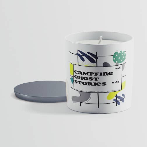 Campfire Ghost Stories Handgemachte Soja-Wachskerze für den Großhandel von The Blk Alien