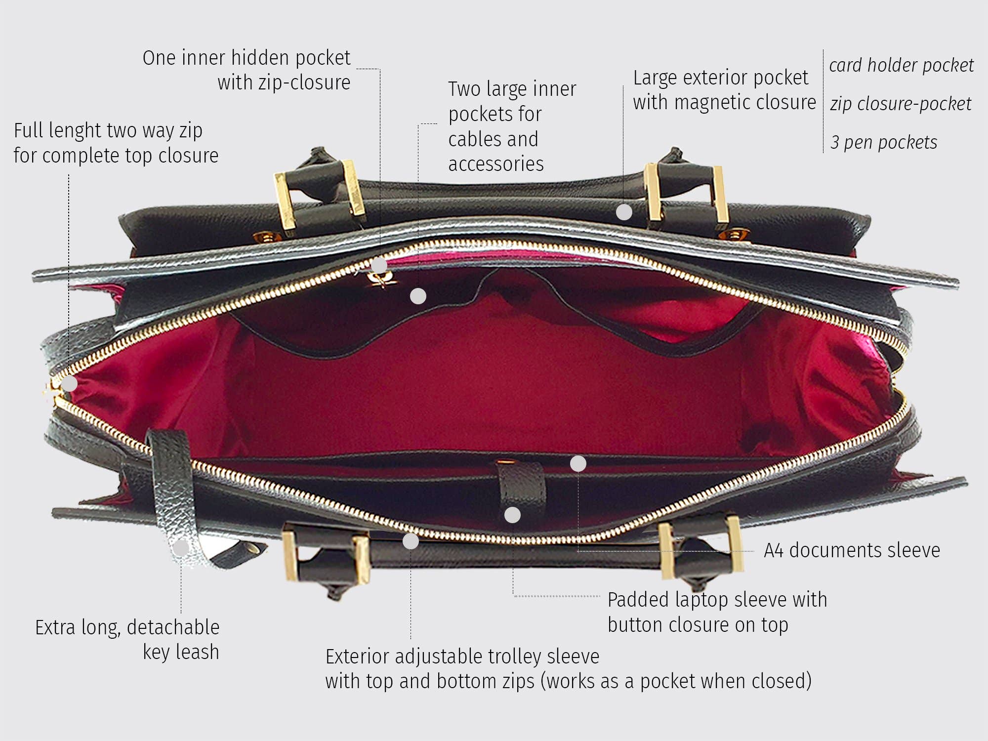 AMZA Bags - Wholesale Top Handle Bag - Women's - Evora | The Workbag3