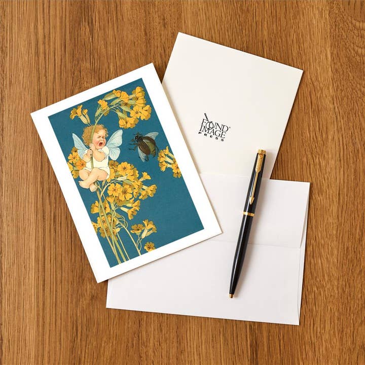 Found Image Press - Wholesale Stationery/notecard set - Greeting Card KF-278 Baby Cherub Crying at Scarab1