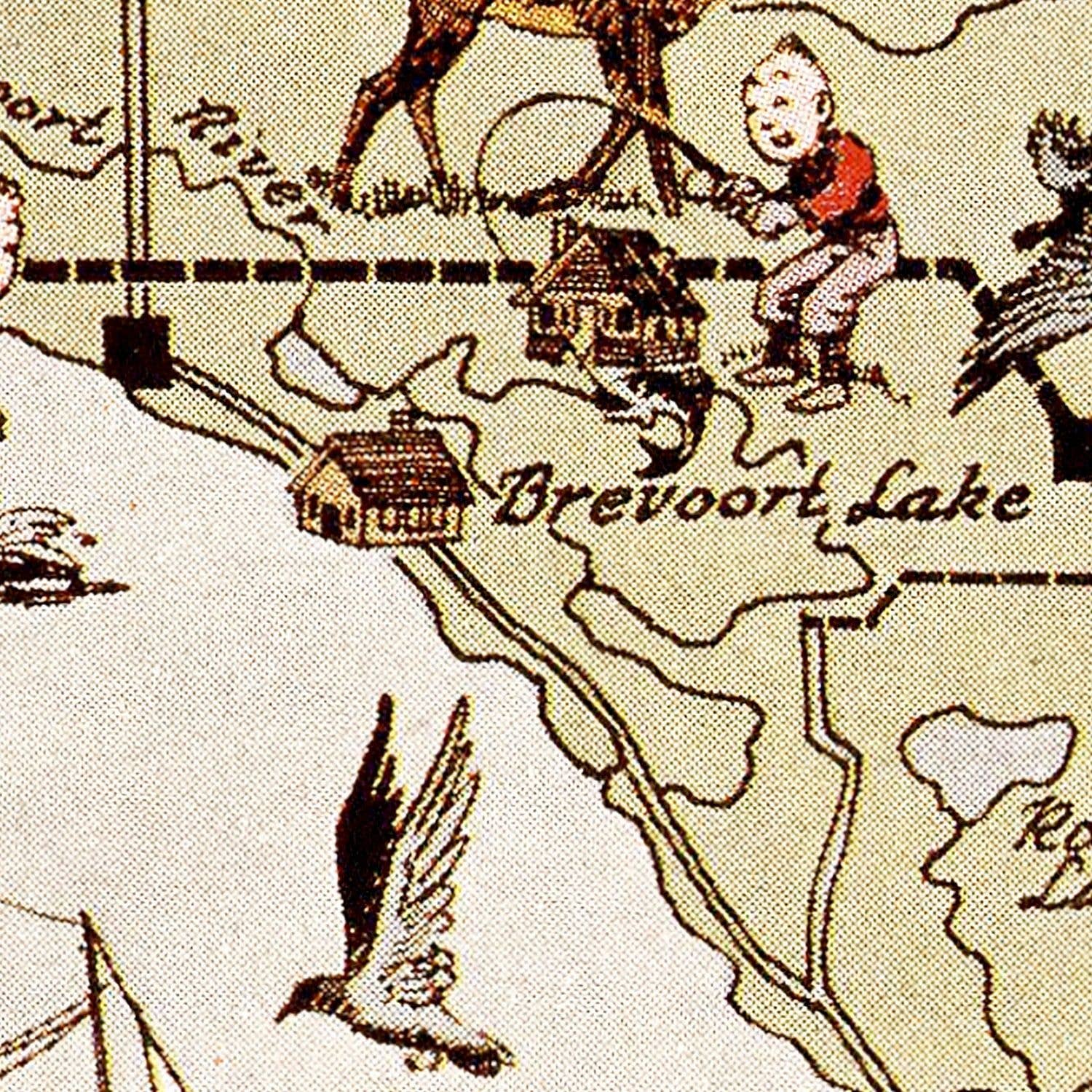 Ted's Vintage Art - Wholesale Map - Vintage Map of Mackinack County, Michigan 19363