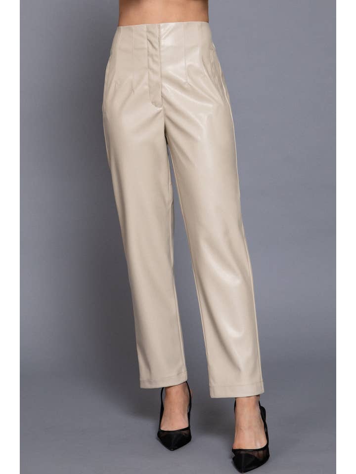 Active Basic | Active USA – wholesale Pants – Women's – Hight Waist Slim Fit Faux Leather Long Pants12