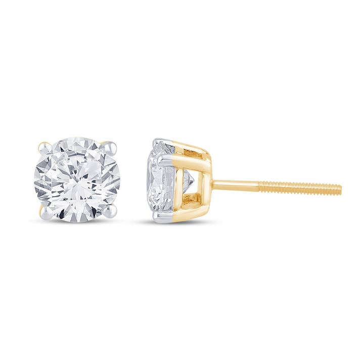 1,50 CTW runder Schliff Laborgezüchteter Diamant 14K Gold Ohrstecker für den Großhandel von White Rock