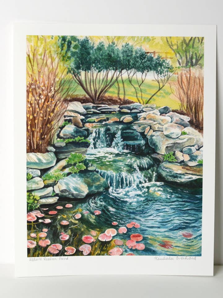 Un étang agréable - Impression artistique pour la vente par Kim Everhard Art