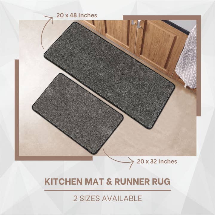 Evideco French Home Goods - Wholesale Floor Mat - Speckled Kitchen Mat Set - Ultra Soft Washable5