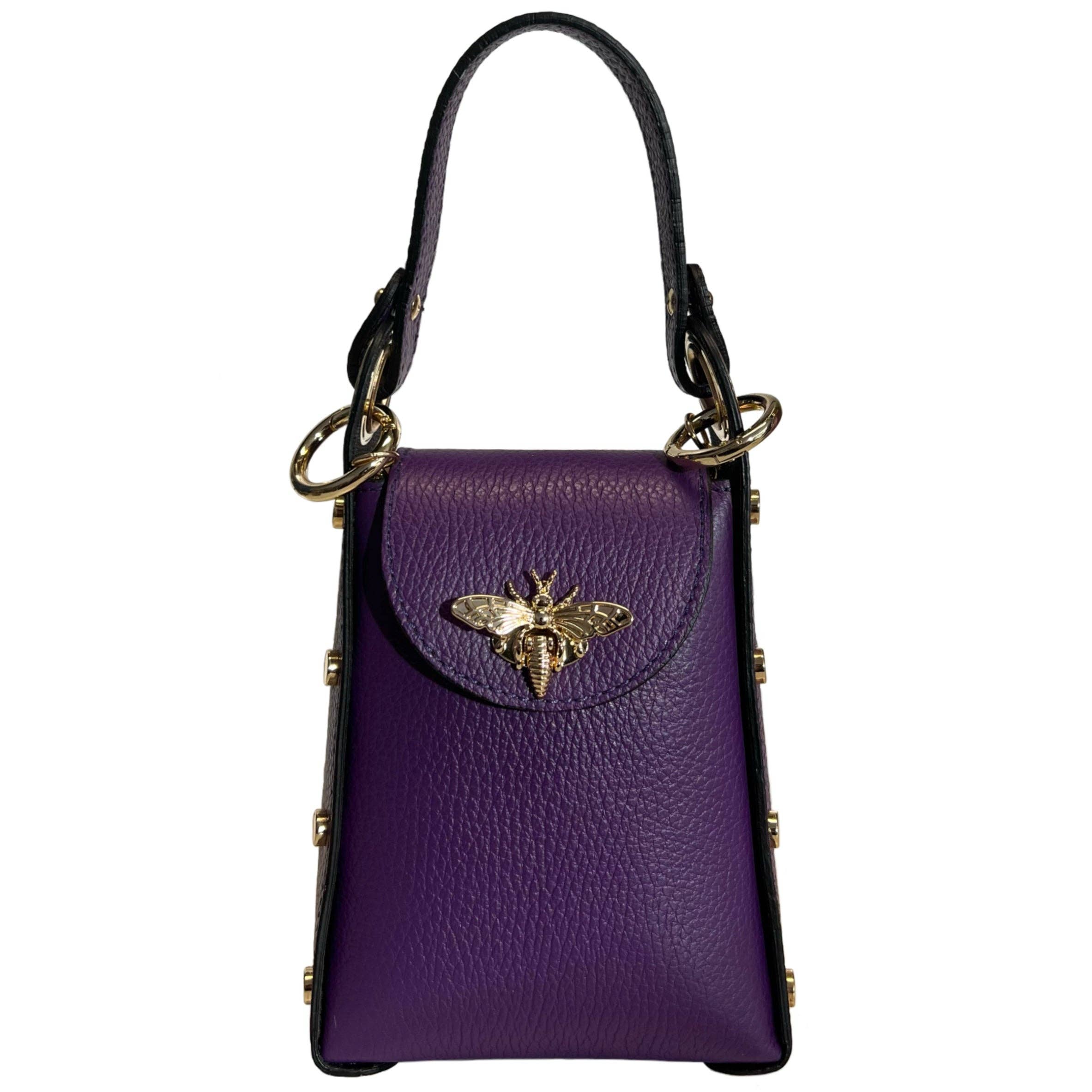 MODARNO - Wholesale Top Handle Bag - Women's - Modarno mini bag in genuine leather dollar with bee-shaped l4