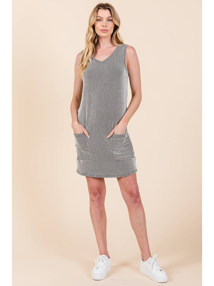 BOMBOM - Wholesale Dress - Women's - DA1576 RIB KNIT TANK DRESS 4