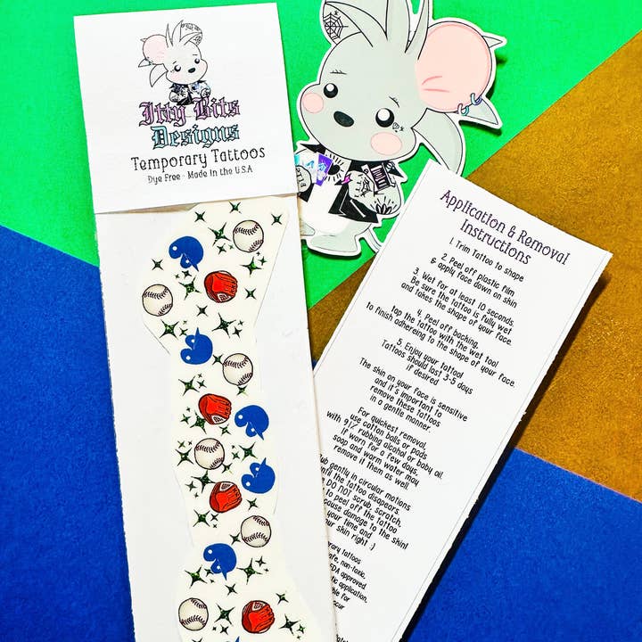 Itty Bits Designs – Großhandel Temporäre Tattoos – Baseball Sommersprossen Temporäre Tattoos0