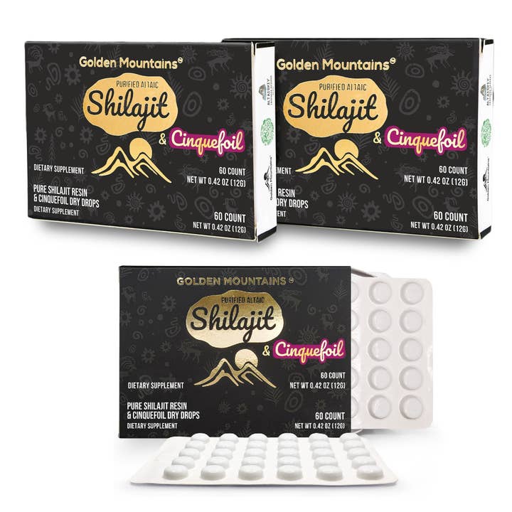 Siberian Green Pure Altai Shilajit Resin w Cinquefoil Herb Extract – 180 Dry Drops (3-Pack) and other Purchase Wholesale liquid herbal extracts. Free Returns & Net 60 Terms on Faire trending on Faire.