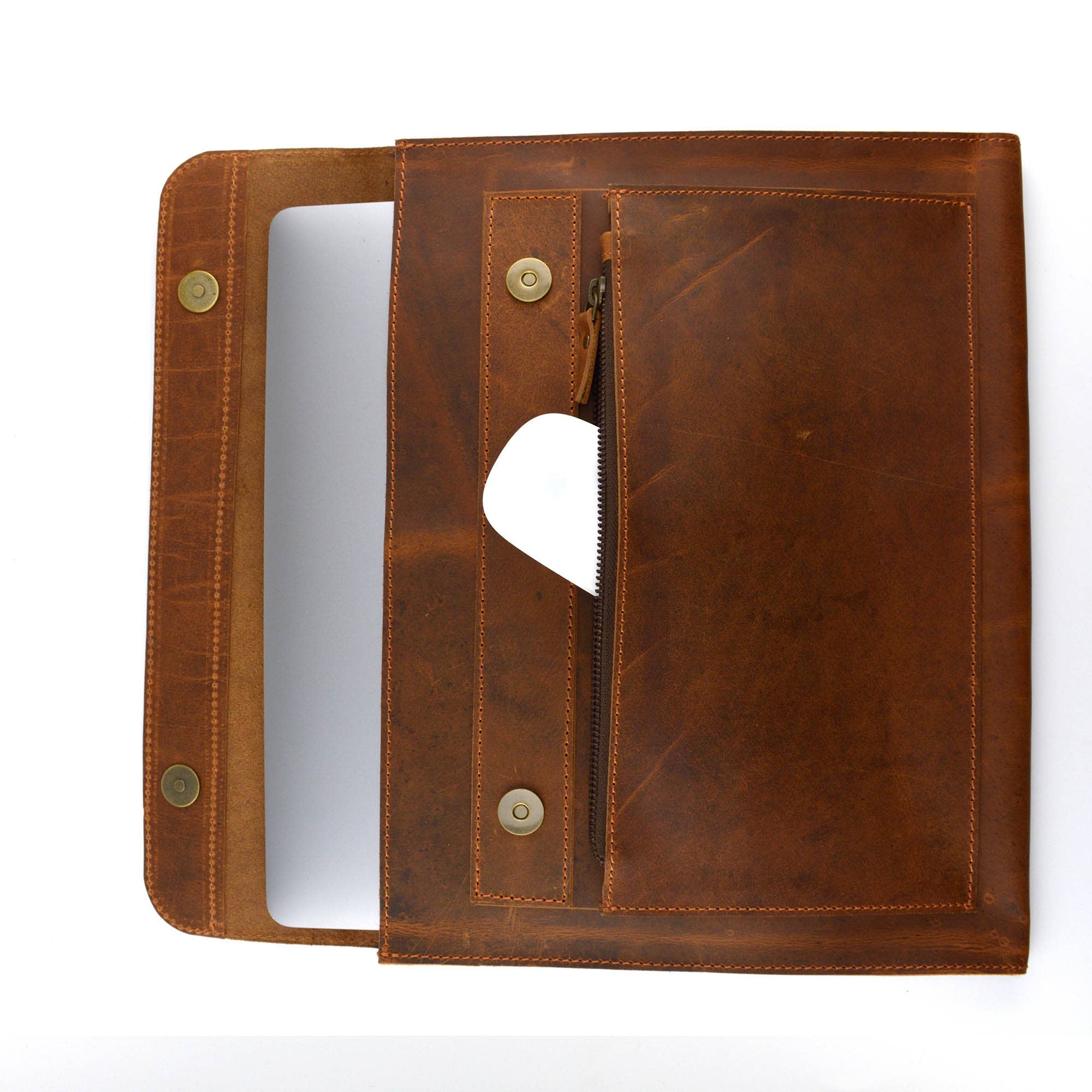 Exclusive Art Inc - Wholesale Laptop/tablethoes - Uniseks - Lederen laptop/Apple Macbook-hoes 13" tot 15"2