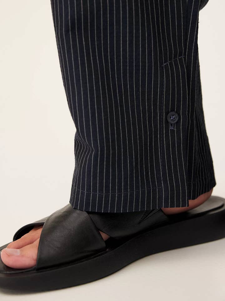 NOYOCO - Wholesale Pants - Women's - Helio midnight stripes pants9