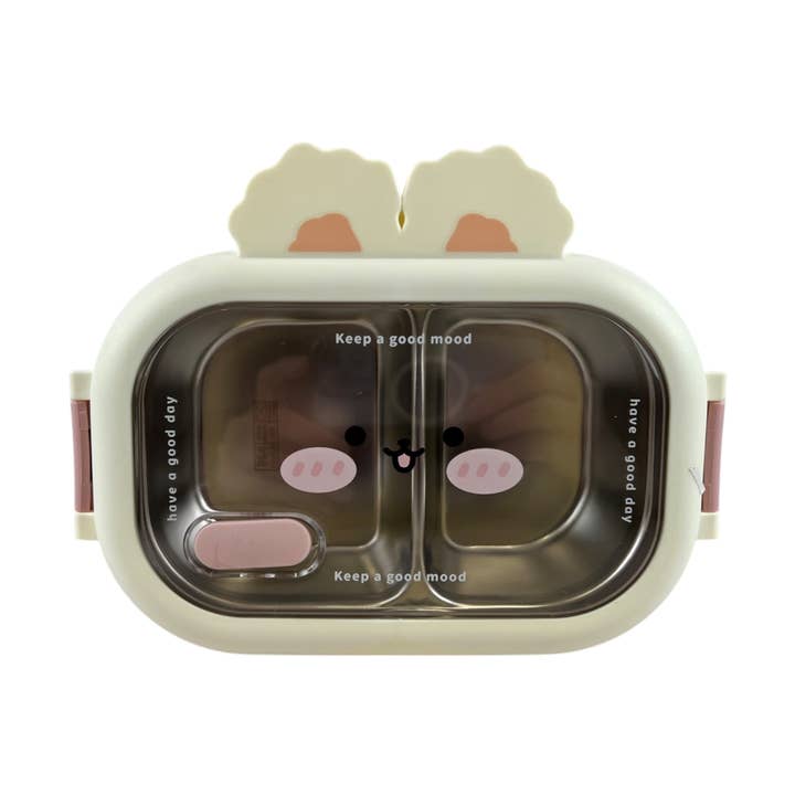 Rabbit Bunny Lunch Box with Stainless Steel Interior Lining (1/30) for wholesale by Urban Tokyo