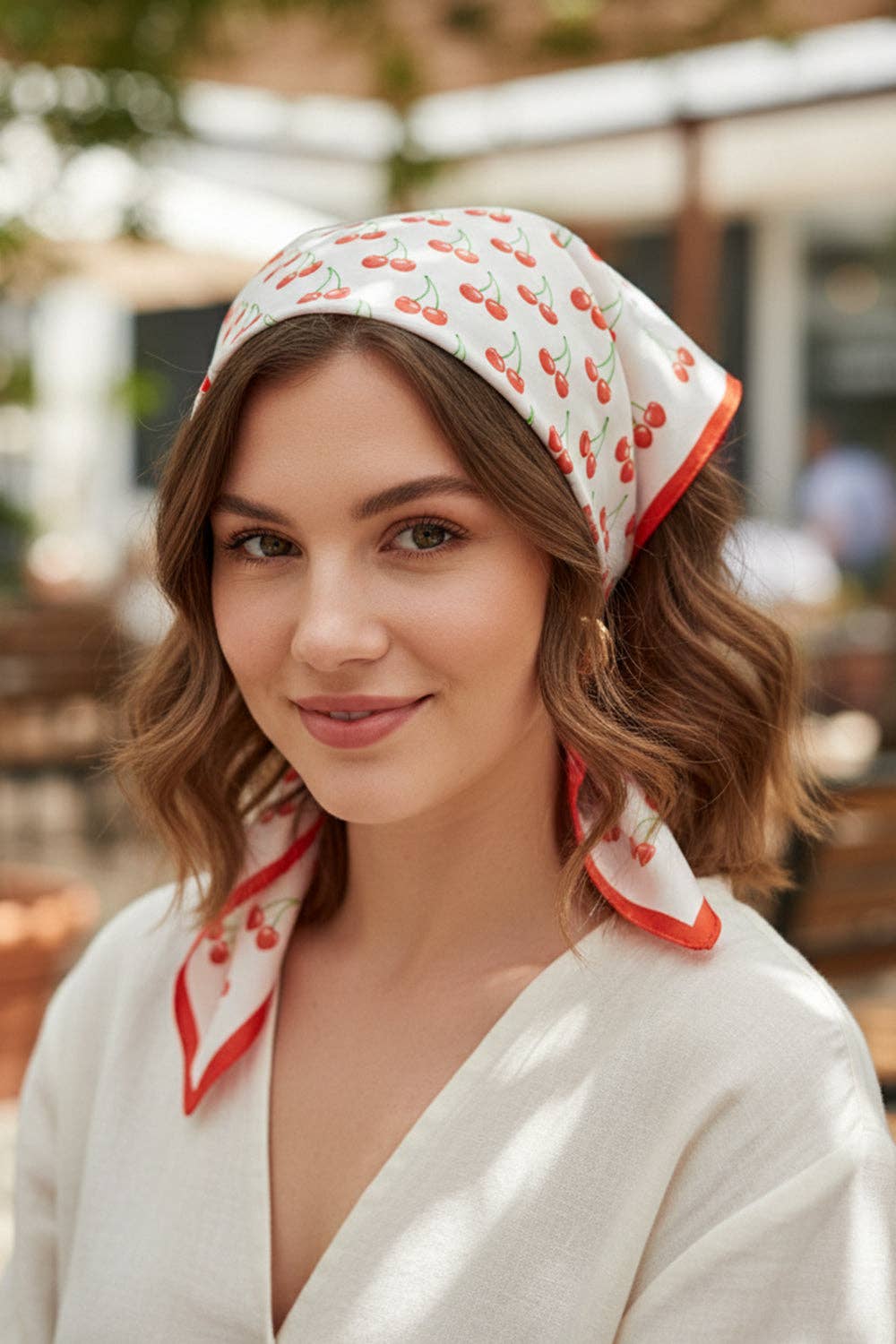 Greater Goods Imports & Wholesale - Wholesale Bandana - Women's - SS | Red Cherry Bandana | BS0104