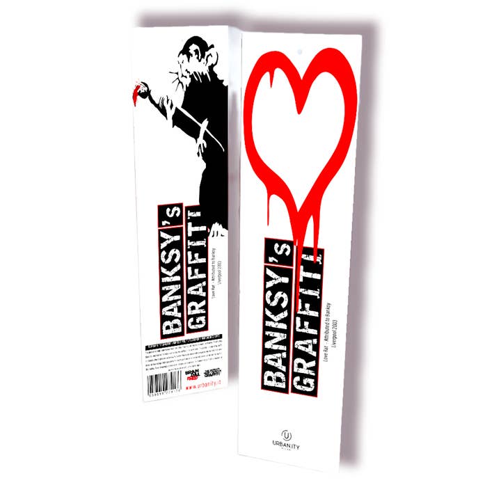 Banksy “Soft-Touch” Bookmark - Love Rat for wholesale by URBAN.ITY SRL