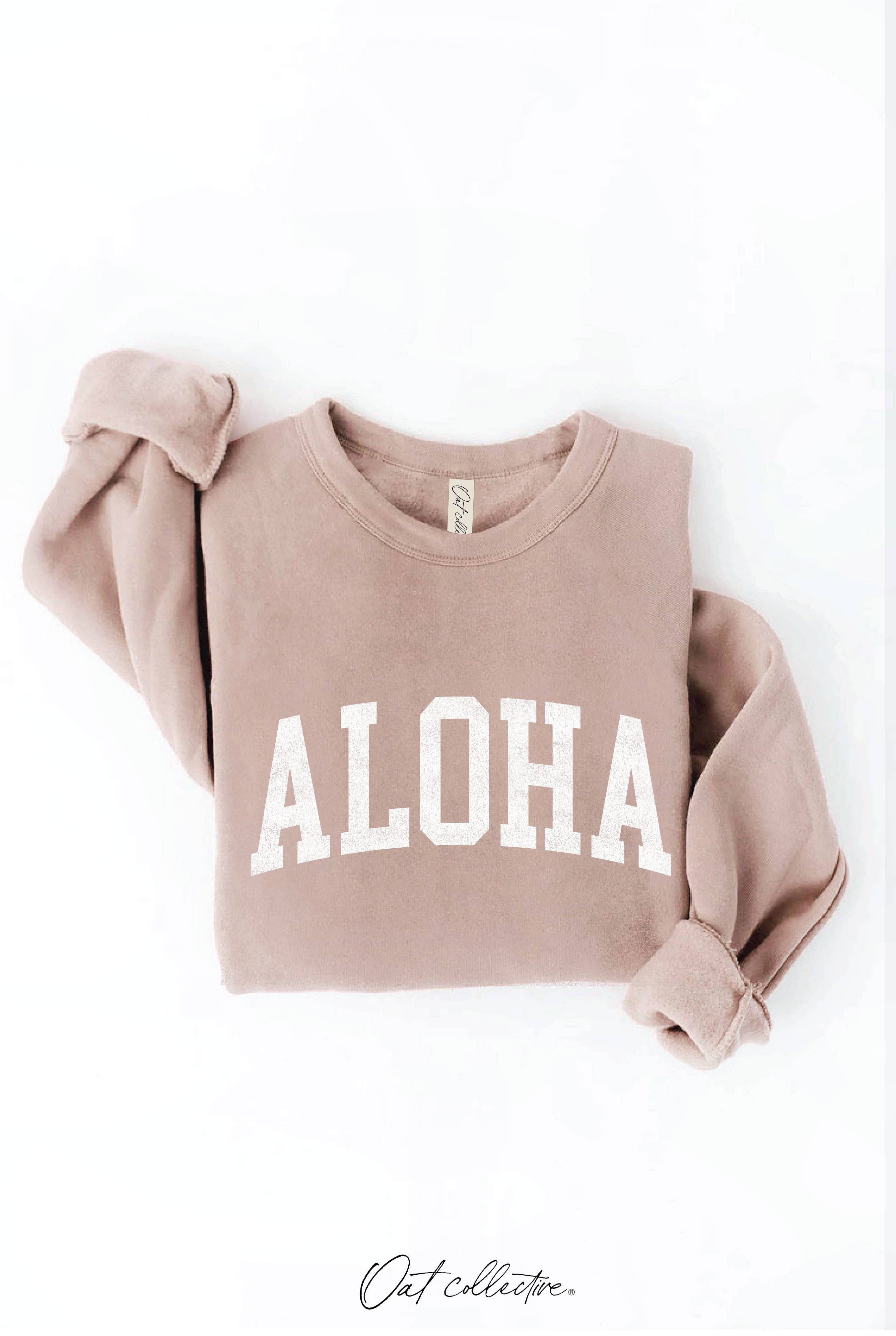 OAT COLLECTIVE – Engroshandel Grafisk Sweatshirt - Dame – ALOHA Grafisk Sweatshirt9