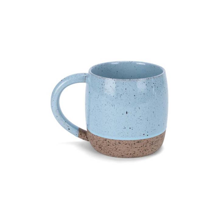 EAST AVENUE - Wholesale Coffee Mug - Mug 4-Pack 17 Oz Blue Speckled RawBottom
