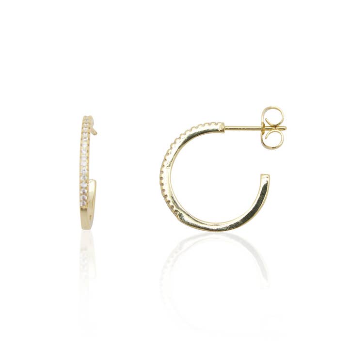 Essential CZ Mini Hoop for wholesale by Lucky Star Jewels