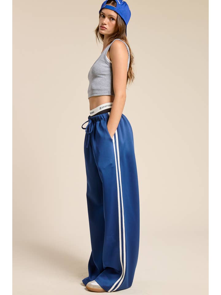 Mimosa - Wholesale Pants - Women's - Wide Leg Track Pants with Side Stripes20