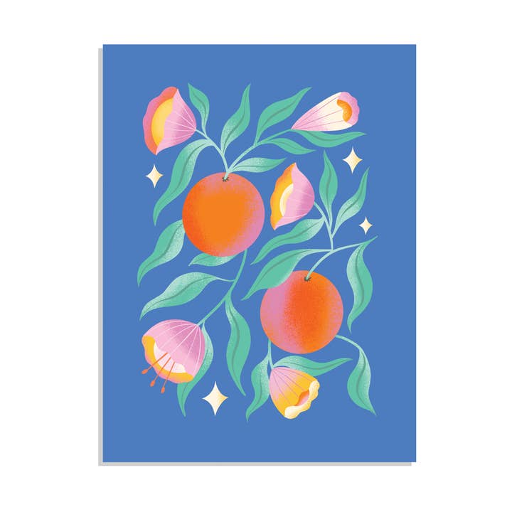 Fruit and Flowers Art Card for wholesale by Melissa Donne Studio