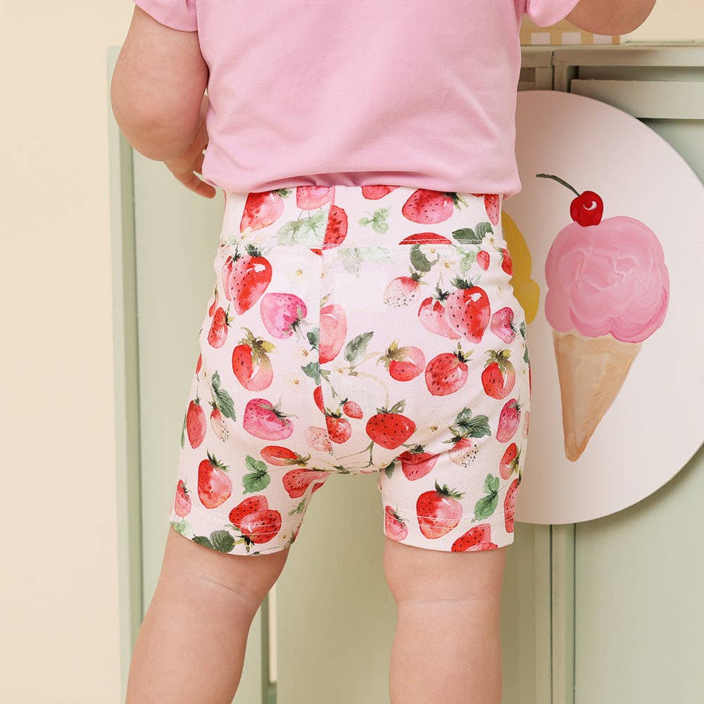 Snuggle Hunny - Wholesale Shorts – Baby - Strawberry Organic Bike Shorts2