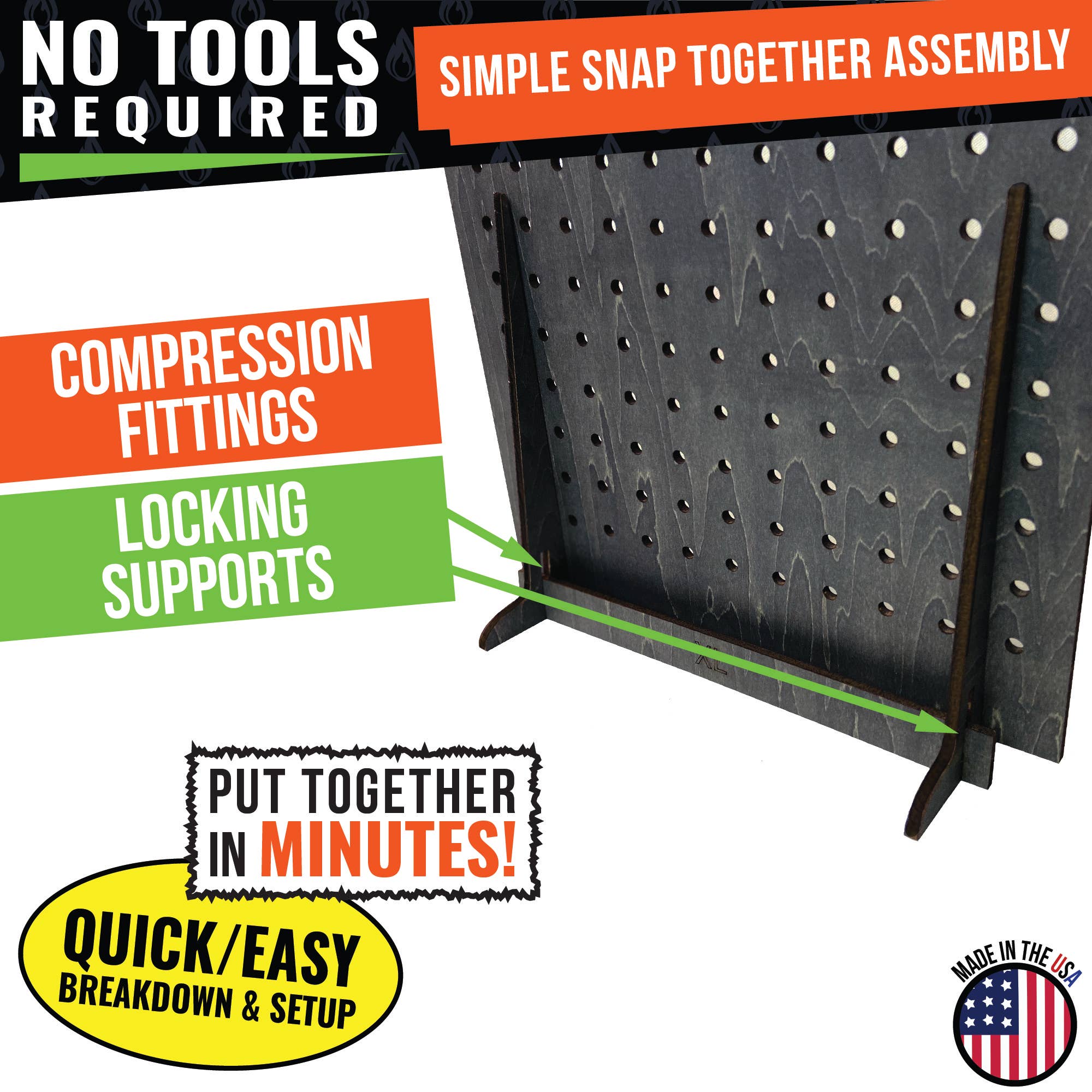 Torched Displays – wholesale Retailer display stand/case – Pegboard Display - Various Sizes and Colors54