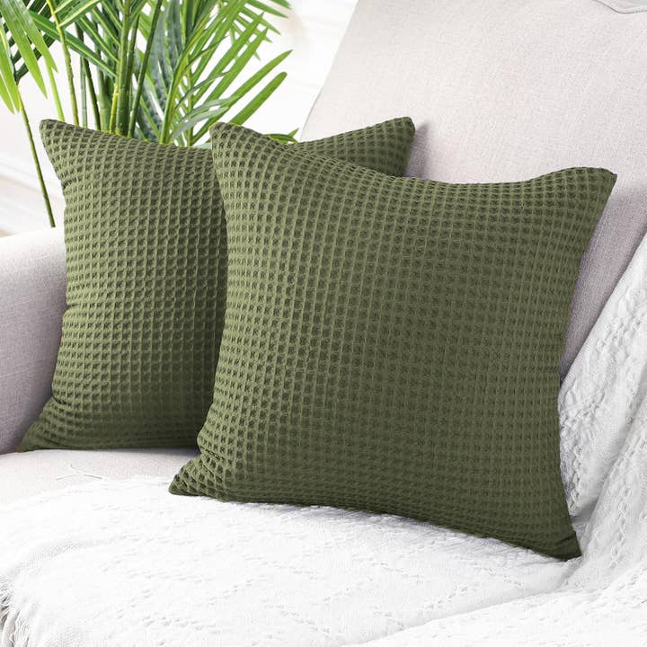 Allure Bath Fashions - Wholesale Bedding pillowcase/sham - Hotel Waffle Cushion Covers Two Pack - 100% Cotton3