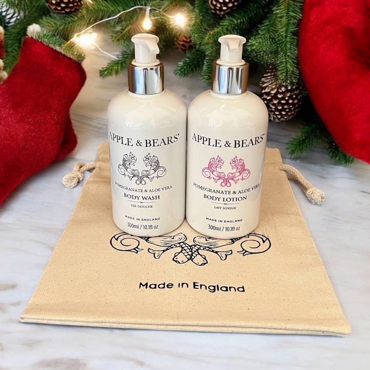APPLE & BEARS - Vente Set de bain et corps - Coffret cadeau luxe grenade et aloe vera9