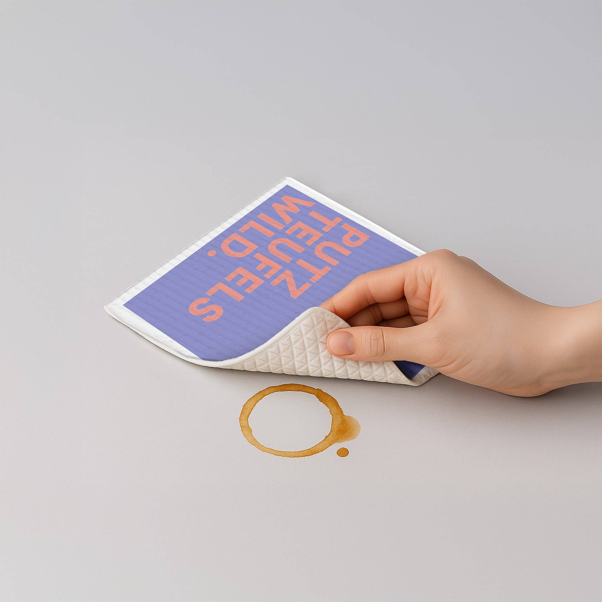 Naturbedacht - Wholesale Dishcloth - Sponge cloth - Saying - Cleaning devil wild - No. 21